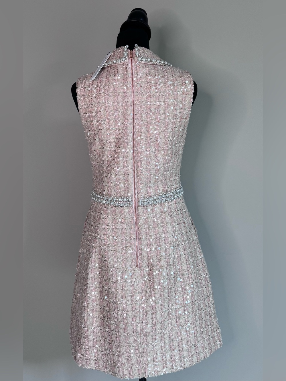 Ellis Pearl Embellished Mini Dress - Picture 9 of 11